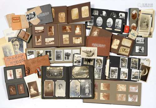 A COLLECTION OF POSTCARDS AND PHOTOGRAPHS, LOOSE AND IN ALBUMS, C1950 AND LATER