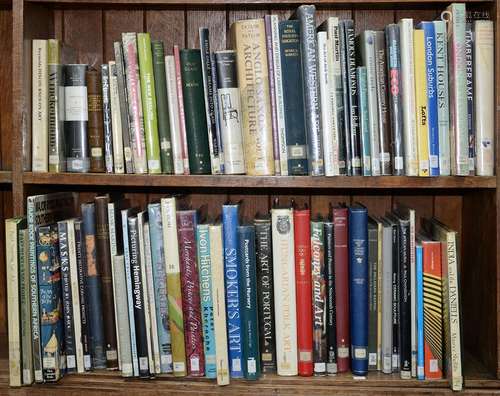 FOUR SHELVES OF MISCELLANEOUS BOOKS, ON THE SUBJECT OF ART, ARCHITECTURE AND ANTIQUE REFERENCE