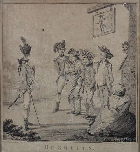 AFTER HENRY WILLIAM BUNBURY - TROOPS; A VISIT TO THE CAMP, TWO, PUBLISHED BY WATSON & DICKINSON,