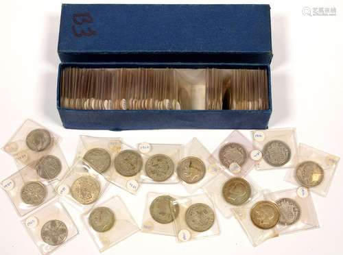 UNITED KINGDOM SILVER COINS. HALFCROWN, PERIOD 1900-1919 (14) AND 1920-46 (26), SEVERAL SILVER