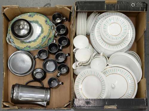 A RIDGWAY BONE CHINA CAPRICE PATTERN DINNER SERVICE, C1960, ETC As a lot, in good condition