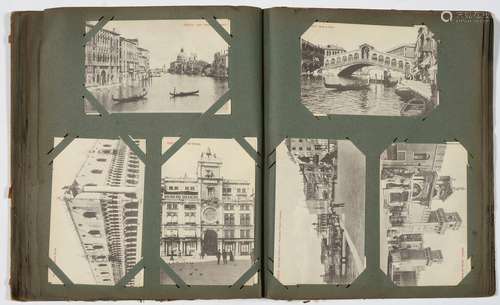 AN ALBUM OF POSTCARDS, EARLY 20TH C, PRINCIPALLY FOREIGN TOPOGRAPHY, MAINLY THE HOLY LAND AND ITALY,