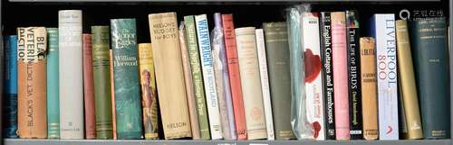 FIVE SHELVES OF MISCELLANEOUS BOOKS, INCLUDING FICTION AND CLASSICAL LITERATURE, PENGUIN PAPERBACKS,