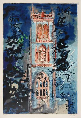 JOHN PIPER, CH 1903-1992, HUISH EPISCOPI, SCREENPRINT WITH MARGINS, SIGNED BY THE ARTIST IN PENCIL