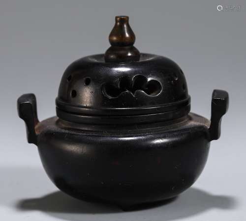 A Chinese Rosewood Censer