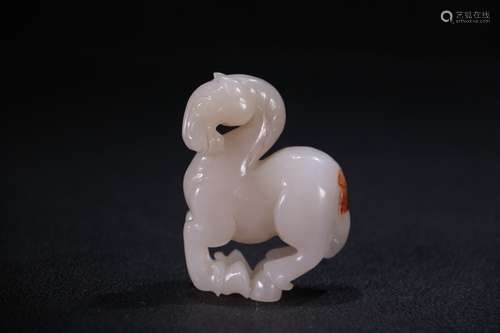 A Chinese Hetian Jade Horse Ornament