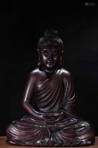 A Chinese Agarwood Gautama Buddha Statue