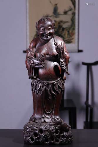 A Chinese Agarwood Figure Statue