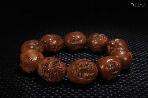 A Chinese Boxwood Bracelet