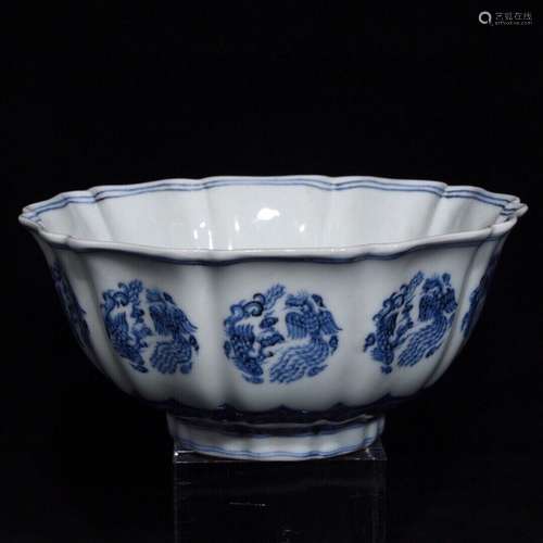 A Chinese Porcelain Blue&White Phoenix Bowl