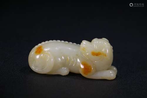 A Chinese Hetian Jade Dog Shaped Ornament