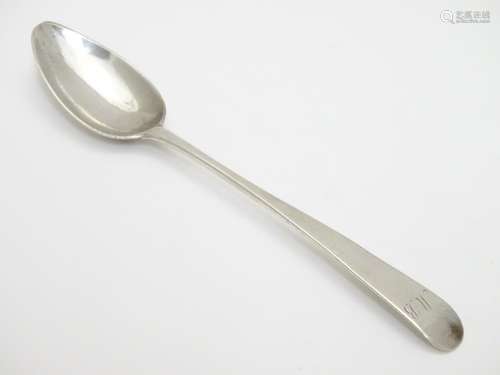 A George III Scottish silver Old English pattern teaspoon hallmarked Edinburgh 1804 maker IP. 5 3/4