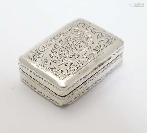 A silver vinaigrette hallmarked Birmingham c.1825 maker Thomas Newbold. 1 1/2