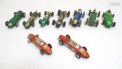 Toys: A quantity of Corgi Toys and Dinky Toys die cast scale model racing cars, Dinky models to