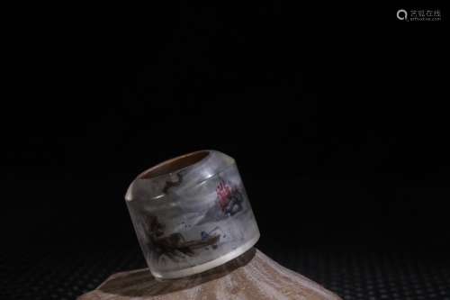 A Chinese Crystal Thumb Ring