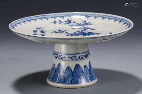 A Chinese Porcelain Blue&White Poetry Plate