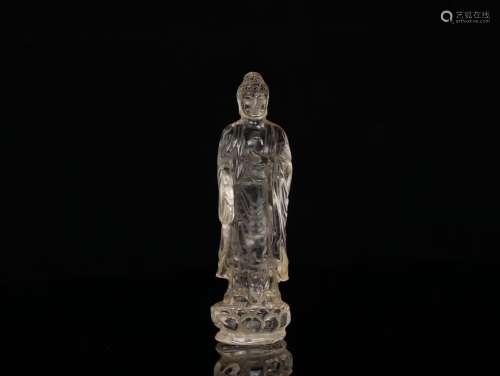 A Chinese Crystal Buddha Statue
