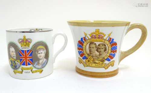 Coronation / souvenir Royal memorabilia mugs by Shelley to include the commemoration of the