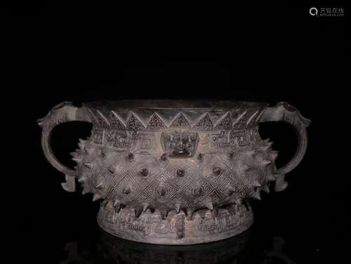 A Chinese Bronze Dragon Censer