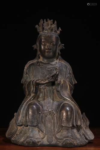 A Chinese Bronze Buddha Statue