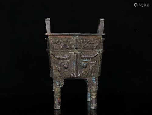 A Chinese Bronze Ware Beast Pattern Censer