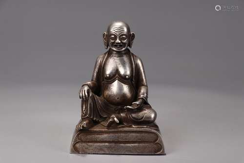 A Chinese Silver Buddha Statue