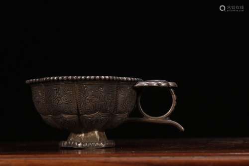 A Chinese Silver Figure Story Vessel