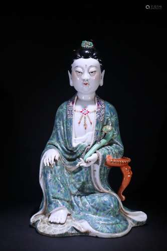 A Chinese Porcelain Of Guanyin Shaped