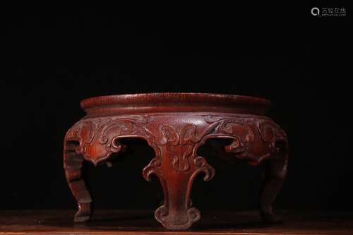 A Chinese Bamboo Floral Pattern Base