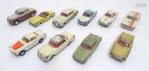 Toys: A quantity of Corgi Toys die cast scale model cars comprising Bentley Continental Sports