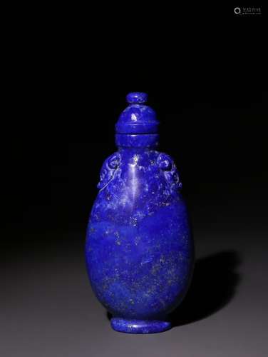 A Chinese Lapis Lazuli Snuff Bottle