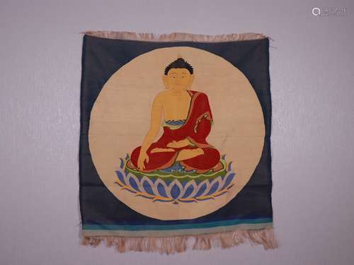 A Chinese Embroidery Of Gautama Buddha