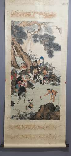 A Chinese Painting Of Figure Story, Pu Ru Mark