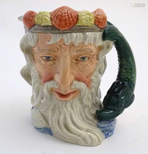 A Royal Doulton character jug formed as Neptune, model no. D6548. Marked under. Approx. 7 1/2