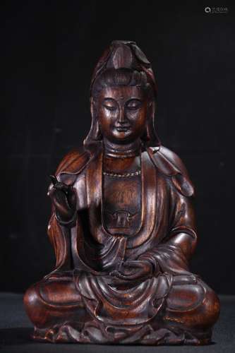 A Chinese Agarwood Guanyin Statue