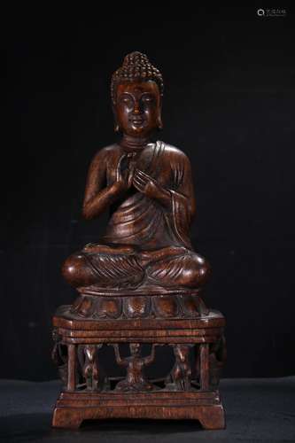 A Chinese Agarwood Gautama Buddha Statue