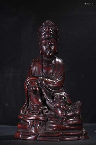 A Chinese Agarwood Guanyin Statue