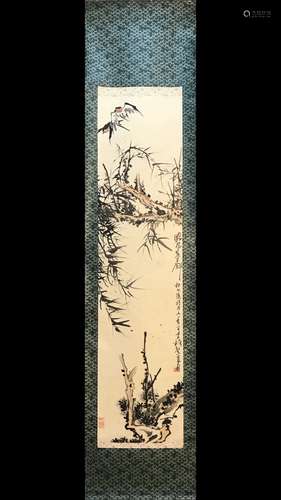 A Chinese Painting Of Birds, Pan Tianshou Mark