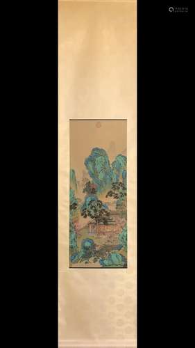 A Chinese Painting Of Landscape, Chou Ying Mark