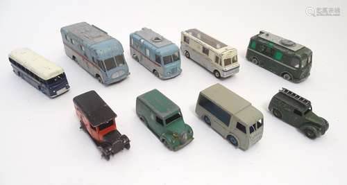 Toys: A quantity of Dinky Toys die cast scale model vehicles comprising, Dinky Supertoys TV Mobile