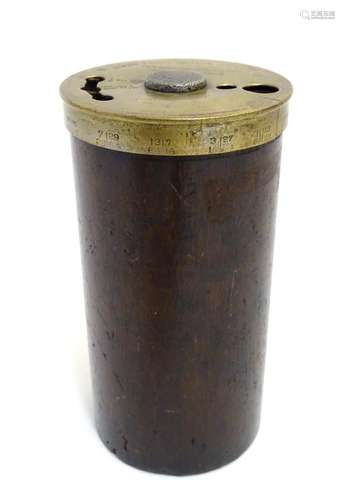 An early 20thC dispensing drill storage box, stamped 'Morse twist drill & machine co, New Bedford