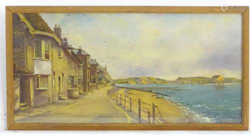 Percy John Woodrow (1878-1947), XX, English School, Oil on board, The seafront at Lyme Regis,