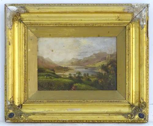 Arthur Gilbert (1819-1895), English School, Oil on board, A mountainous Scottish landscape scene