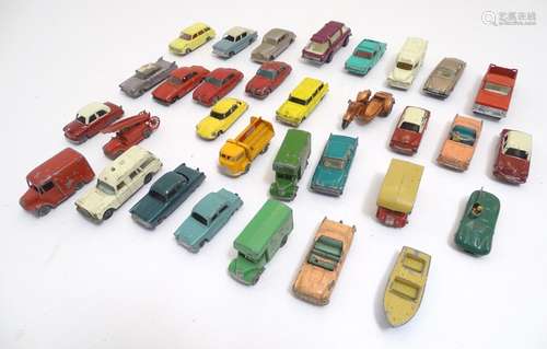 Toys: A large quantity of Lesney / Moko / Matchbox die cast scale model cars / vehicles comprising