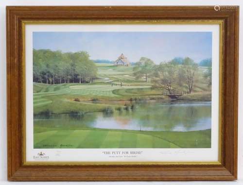 After Terence Mecklin, XX-XXI, Limited edition print, 7 / 250, The Putt for Birdie, A landscape