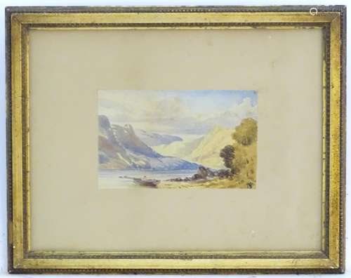 Charles J Gooch, XIX-XX, English School, Watercolour, The Munro Maol Chean Dearg beside a glen and