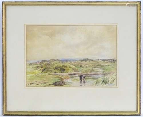 Claude Hayes (1852-1922), Watercolour, Blackheath Common, Surrey, near Leigh Hill, A country