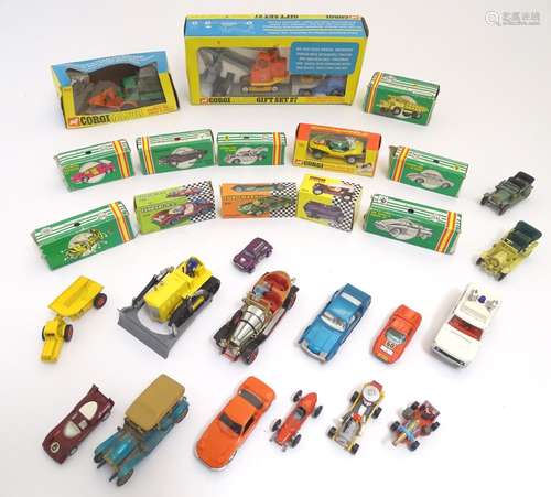 Toys: A quantity of assorted die cast scale model vehicles comprising Corgi Major Bedford