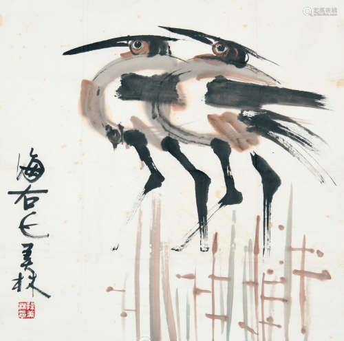韩美林  鸟单片