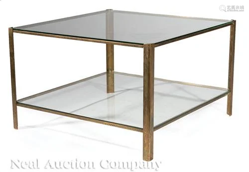 Jacques Quinet Bronze and Glass Occasional Table